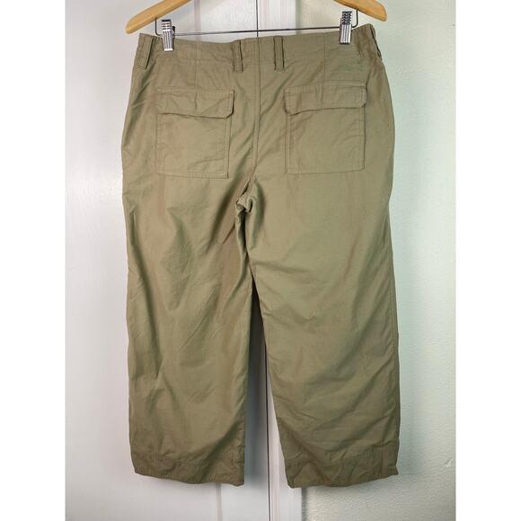 Horny Toad Women's 8 Brown Cotton Nylon Blend Wide Leg Drawstring Crop Pants - Picture 3 of 7